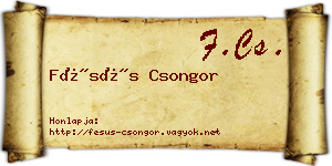 Fésüs Csongor névjegykártya