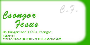 csongor fesus business card