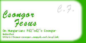csongor fesus business card